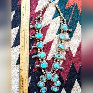 Squash Blossom Turquoise Necklace